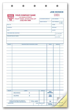 211 Work Orders Carbonless Small Format 5 2/3 x 8 1/2