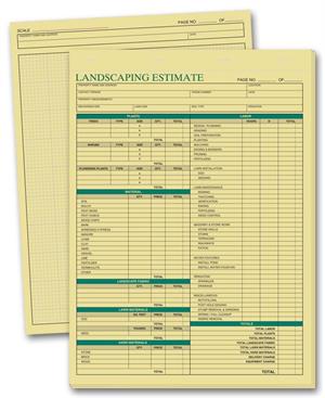 223 Landscape Estimate Form 8 1/2 x 11