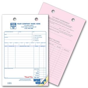 2522 Sporting Goods Register Forms 5 1/2 x 8 1/2