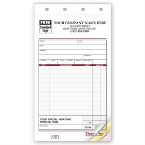 2590 Sales Slips Image with Special Wording 4 1/4 x 7