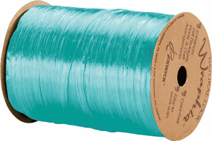 263-2-10 Pearlized Robin's Egg Blue Wraphia Ribbon 1/4