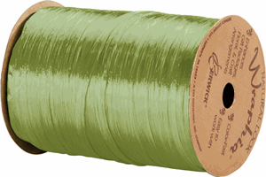 263-2-102 Pearlized Jungle Green Wraphia Ribbon 1/4