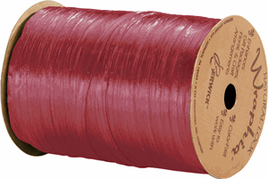 263-2-13 Pearlized Red Raspberry Wraphia Ribbon 1/4