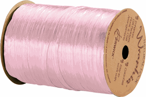 263-2-22 Pearlized Pink Wraphia Ribbon 1/4