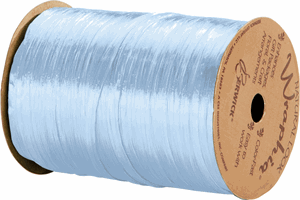 263-2-23 Pearlized Light Blue Wraphia Ribbon 1/4