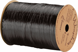 263-2-26 Pearlized Black Wraphia Ribbon 1/4