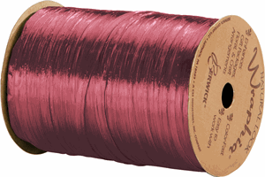 Pearlized Burgundy Wraphia Ribbon 1/4