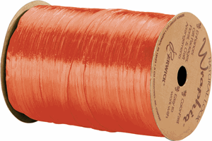 Pearlized Orange Wraphia Ribbon 1/4