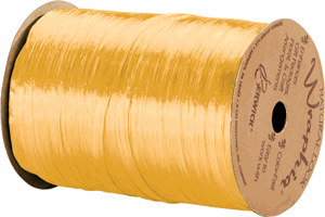 263-2-4 Pearlized Daffodil Yellow Wraphia Ribbon 1/4