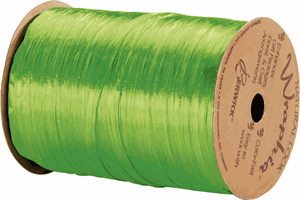 263-2-43 Pearlized Apple Green Wraphia Ribbon 1/4