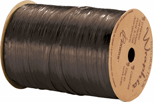 Pearlized Chocolate Brown Wraphia Ribbon 1/4