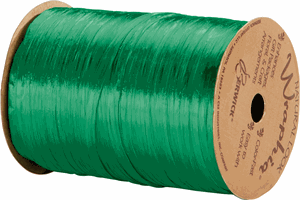 Pearlized Kelly Green Wraphia Ribbon 1/4