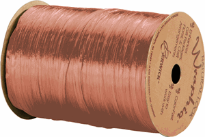 263-2-63 Pearlized Terra Cotta Wraphia Ribbon 1/4