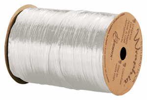 263-2-9 Pearlized White Wraphia Ribbon 1/4