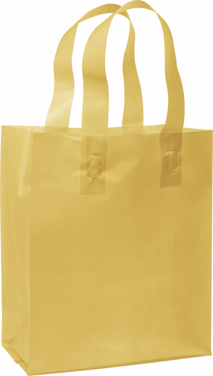 250 Gold Frosted High Density Shoppers 8 x 4 x 10