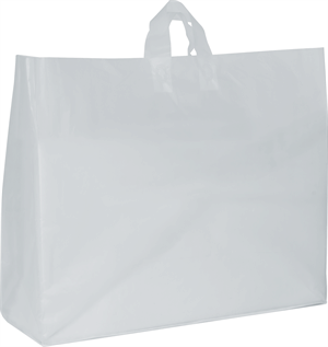 Clear Frosted High Density Flex Loop Shoppers 24x9x20
