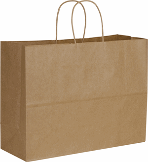 250 Kraft Paper Shoppers Vogue 16 X 6 X 12 1/2