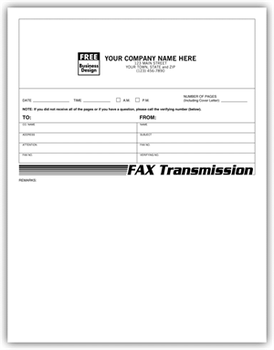 3060 Fax Cover Letter 8 1/2 x 11