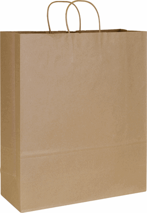 Kraft Paper Brown Paper Bags Shoppers Queen 16 x 6 x 19