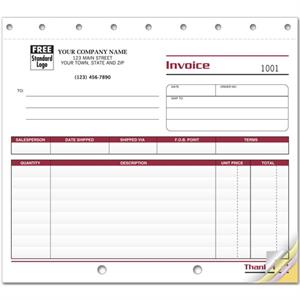 4550 Shipping Invoices Small Image 8 1/2 x 7