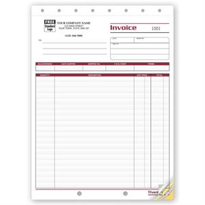 4551 Shipping Invoices Large Image 8 1/2 x 11