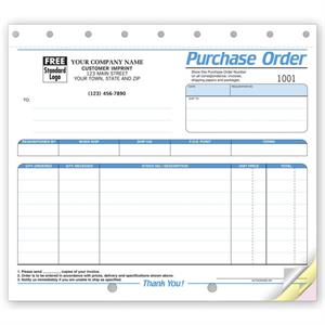 4585 Purchase Orders Small Multi-Color 8 1/2 x 7