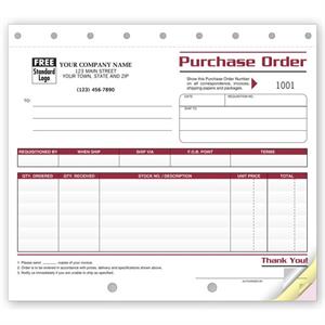 4588 Purchase Orders Small Image 8 1/2 x 7