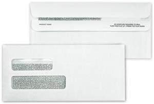 5030C Double Window Confidential Self Seal Envelope 9 x 4 1/8