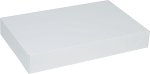 White Two-Piece Apparel Boxes, 17 x 11 x 2 1/2