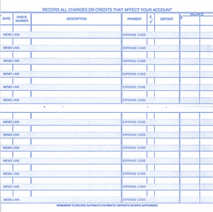 51177N Personal Size Check Register 6 x 3