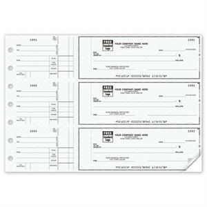 53221N 3 On A Page Counter Signature Checks 12 15/16 x 9