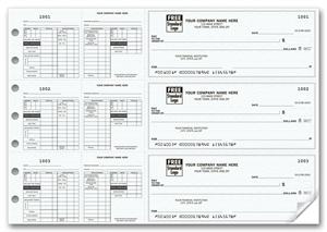 53229N 3 On A Page Payroll Checks Double Side Tear Vouchers 12 15/16 X 9