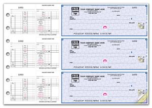 53263DS 3-On-A-Page Business Size Checks for Hourly Payroll 12 15/16 x 9