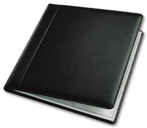 54034N 3 On A Page Leather Cover Executive Deskbook Checks 9 1/2 x 9