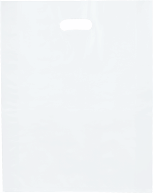 Clear Frosted High Density Plastic Merchandise Gift Bags 12 x 15