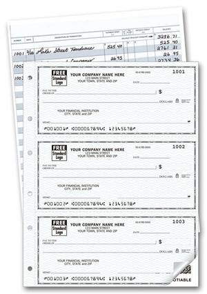 56500N 3 On A Page Compact Size Duplicate Checks with Register 6 x 2 3/4
