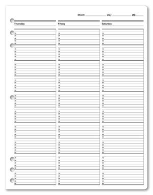 5754 Timescan Undated Appointment Sheets 1 Col 10 Min 8 1/2 x 11