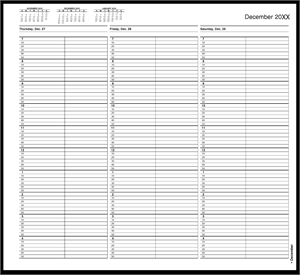 TIME23 TimeScan 2 Column Wirebound Book 10 Minute Interval 7am-5pm With Extra Hour 12 x 11