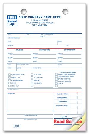 613 Register Forms Road Service Large Format 5 1/2 x 8 1/2