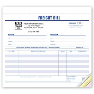 6207 Freight Bills 8 1/2 x 7