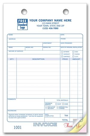 631 Service Order Register Forms Large Classic 5 1/2 x 8 1/2