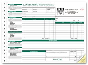 6537 Landscaping Work Orders 11 x 8 1/2