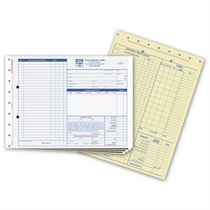 654 Garage Repair Orders Large with Side Stub and Carbons 11 x 8 1/2