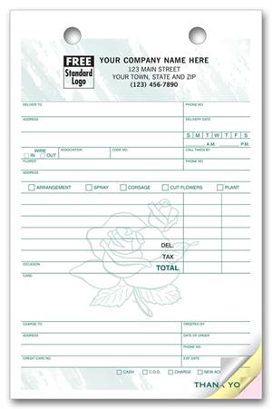 672T Register Forms Large Forms for Florists 5 1/2 x 8 1/2