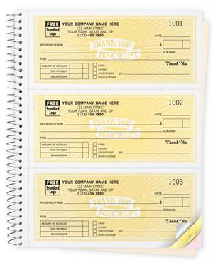 693 Cash Receipt Books Classic Design 3 To Page 6 3/4 x 8 1/2