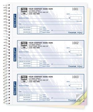 693T Cash Receipt Books Colors Design 3 To Page 6 3/4 x 8 1/2