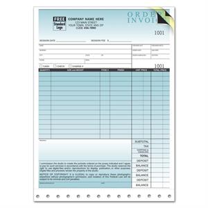 735 Photography Invoice with Envelope Large Sales Orders 7 1/3 x 10 1/8