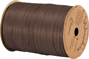 74900-18 Matte Chocolate Brown Wraphia Ribbon 1/4