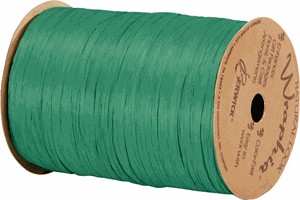 74900-22 Matte Emerald Green Wraphia Ribbon 1/4