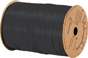 74900-26 Matte Black Wraphia Ribbon 1/4